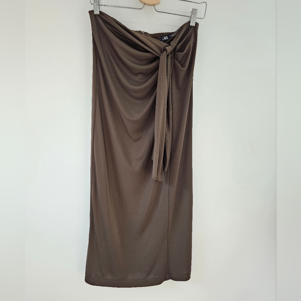 Zara Olive Green Maxi Skirt